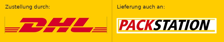 Lieferung per DHL - auch an Packstationen Lieferung per DHL - auch an Packstationen