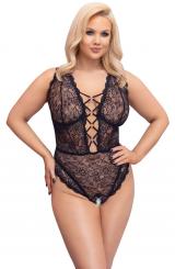 Body ouvert aus weicher Stretch-Spitze 