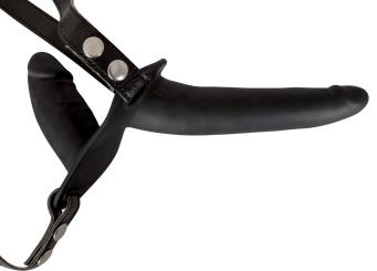 Double Strap On Black Silicone 