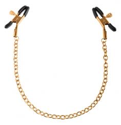 Goldene Nippelklammern mit Kette 