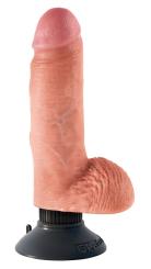 King Cock 7“ Vibrating Cock with Balls (18 cm, Ø 4,1 cm.) 