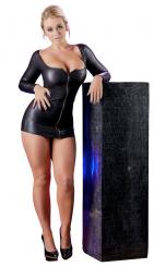 Minikleid mit Glitzer-Reißverschluss L