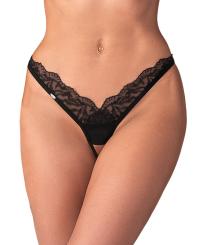 Obsessive String ouvert Arrowel Schwarz 