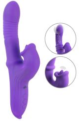 Sweet Smile Thrusting Vibrator with a Moving Ring 