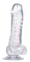 Crystal Clear Dong mit Saugfuß (18 cm, Ø 4,5 cm)