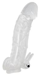 Crystal Skin Penishülle Vibro (23 cm, Ø 3 cm dehnbar) 