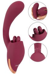 Javida Vibrator mit Zungen-Stimulator (20,6 cm, Ø 1,9 cm – 3,7 cm) 