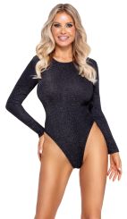 Langarm-Riobody mit Silberglitzer 