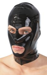 Latex-Kopfmaske mit Öffnung 