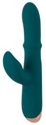 Rabbitvibrator mit Massagering & Klopf-Arm (22,7 cm, Ø 3,7 cm) 
