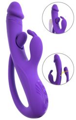 Sweet Smile Rabbit Vibrator with G-Spot/Anal Tickler (23 cm, Ø 3,4 cm) 