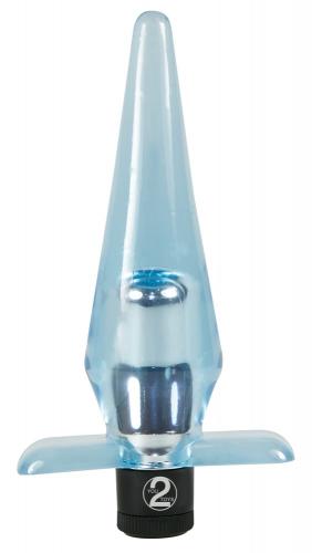 Anal Blue vibrierender Buttplug (11 cm, Ø 1-3 cm) 
