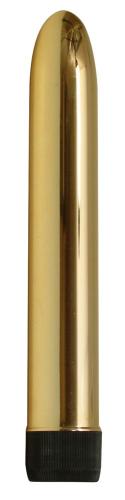 Hartplastik Vibrator Gold (17 cm, Ø 2,5 cm) 