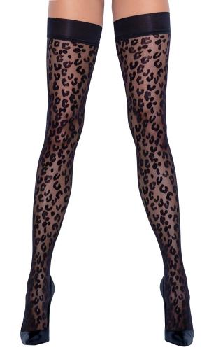Halterlose Strümpfe Leo-Look 3