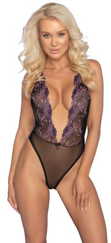 Kissable Powernet-Body mit Floralstickerei S/M