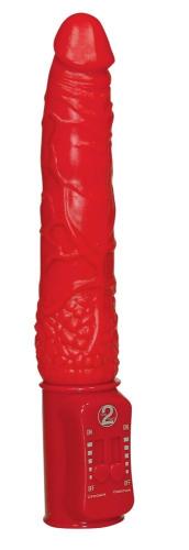 Red Push Vibrator (19,5 cm, Ø 4 cm) 