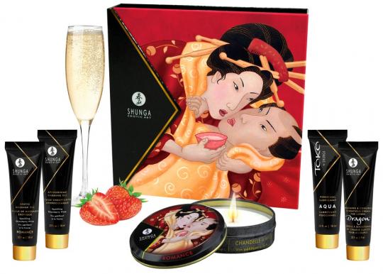 Shunga Geisha's Secret Kit Strawberry Sparkling Wine