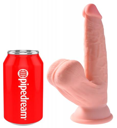 King Cock Plus 3D Triple Density Dildo mit schwingenden Hoden 19,5 cm