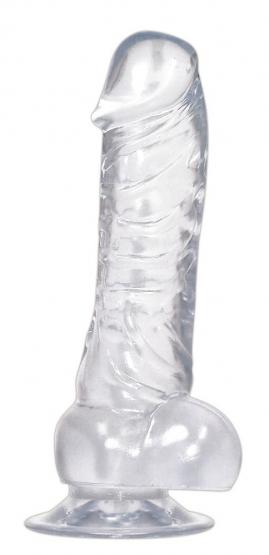 Crystal Clear Dong mit Saugfuß (18 cm, Ø 4,5 cm) 