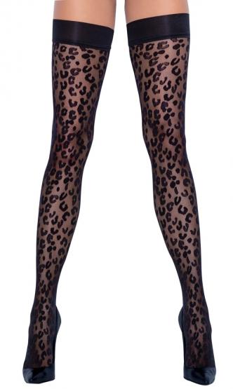Halterlose Strümpfe Leo-Look 2
