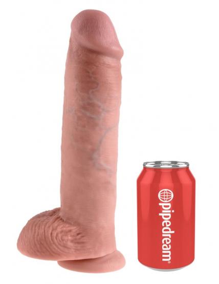 King Cock 11“ Cock with Balls (28 cm, Ø 6,4 cm) Light
