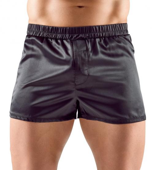 Schwarze Satin-Pants S