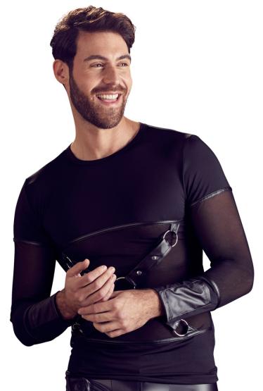 Shirt mit abknöpfbarem Brustharness S