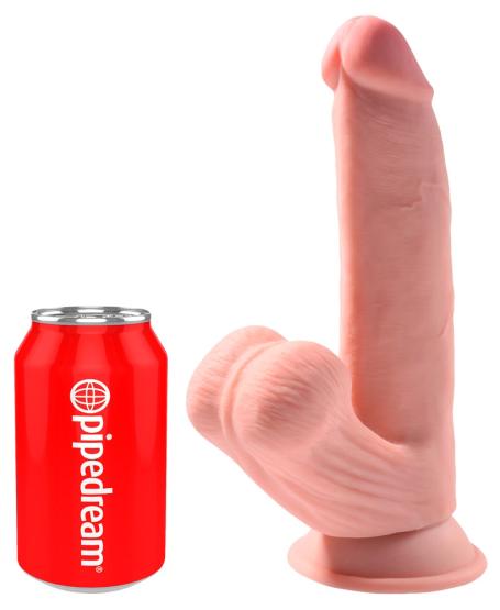 King Cock Plus 3D Triple Density Dildo mit schwingenden Hoden 24,5 cm