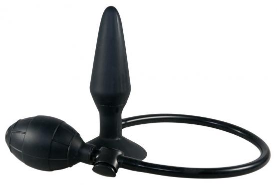 True Black aufblasbarer Analplug 