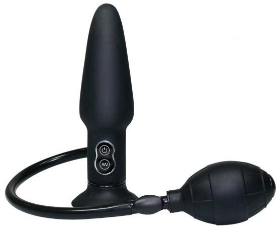True Black Vibrating Anal-Plug 
