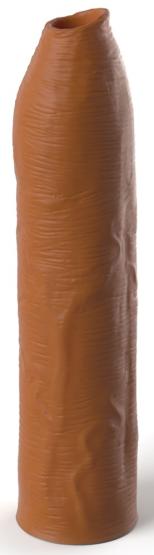 Uncut Silicone Penis Enhancer (17,8 cm lang) Hautfarben Dunkel