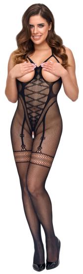 Busenfreier Netz-Catsuit ouvert (S-L) 