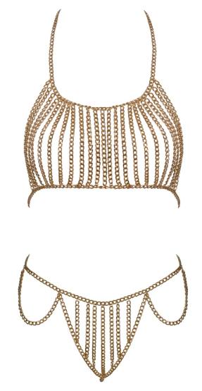 Goldfarbener Ketten-Bikini 