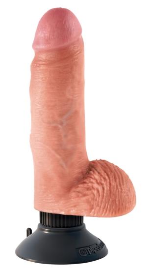 King Cock 7“ Vibrating Cock with Balls (18 cm, Ø 4,1 cm.) 