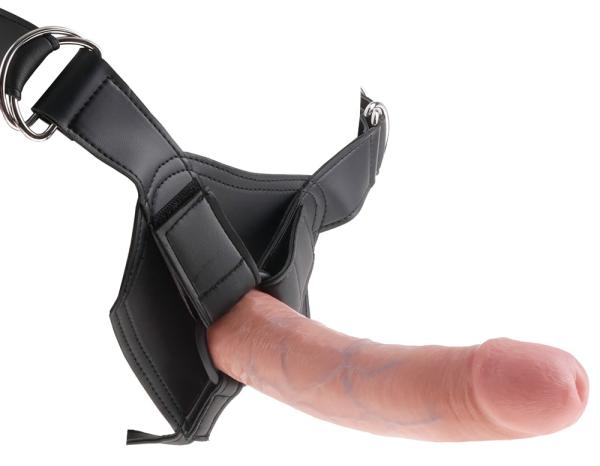 King Cock 8" Strap-On Harness (20,3 cm, Ø 4,6 cm) 