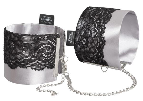 Play Nice Satin & Lace Wrist Cuffs 