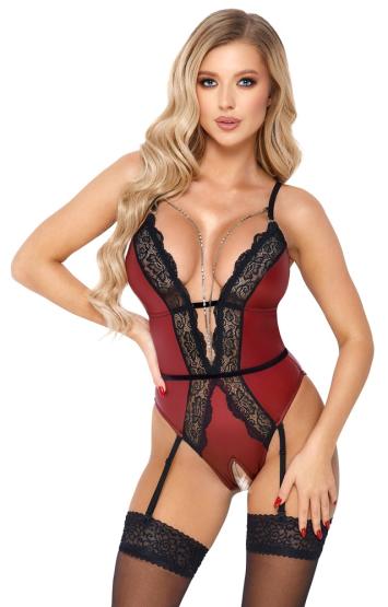 Body ouvert mit abnehmbaren Strapsen S