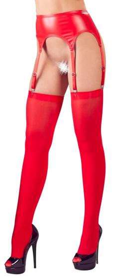 Roter Strapsgurt mit Strümpfen L/XL