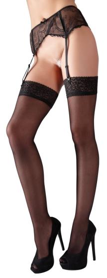 Straps-Strümpfe Schwarz S (2)