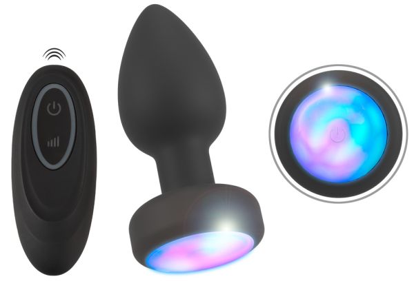 Anos RC Flashing Butt Plug with Vibration 