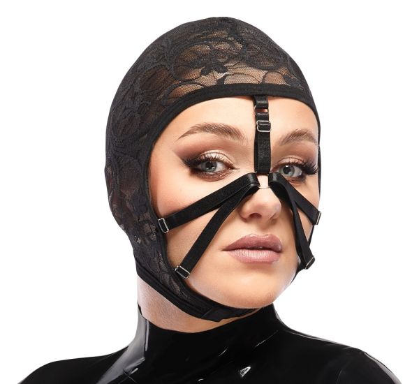Bad Kitty Kopfmaske mit Riemen und Spitze 