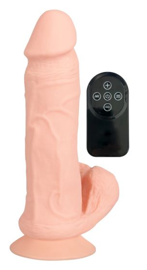 Nature Skin Biegsamer RC Vibrator mit Hoden (20,8 cm, Ø 4,8 cm) 
