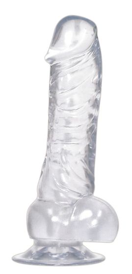 Crystal Clear Dong mit Saugfuß (18 cm, Ø 4,5 cm) 