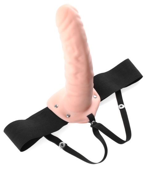 Fetish Fantasy 8“ Hollow Strap-on (20 cm, Innen-Ø 4 cm) Hautfarben Hell