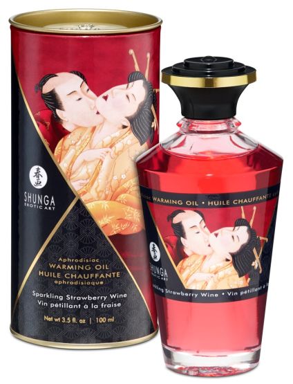 Shunga Aphrodisiac Warming Oil Sparkling Strawberry Wine