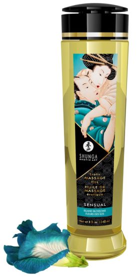 Shunga Erotic Massage Oil (240 ml) Island Blossoms
