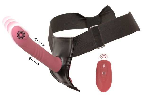 Strap-On Set mit Stoßvibrator & Fernbedienung 