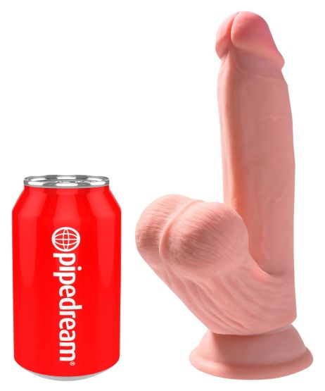 King Cock Plus 3D Triple Density Dildo mit schwingenden Hoden 21,5 cm
