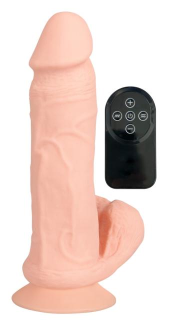 Nature Skin Biegsamer RC Vibrator mit Hoden (20,8 cm, Ø 4,8 cm) 