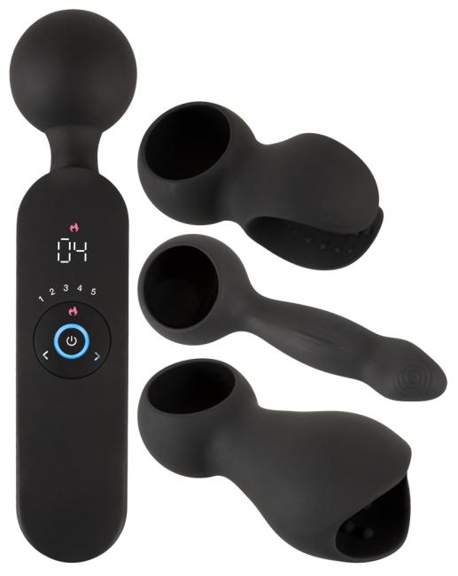Couples Choice Wand Vibrator mit 3 soften Aufsätzen 